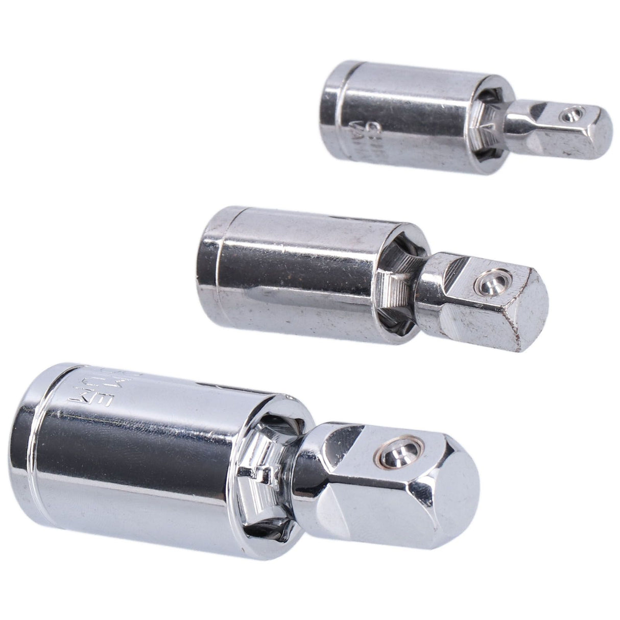 3pcs Universal Joint Socket Adapter 1/2 3/8 1/4 Chrome Vanadium Steel Conversion Tool for Ratchet Wrench