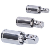 3pcs Universal Joint Socket Adapter 1/2 3/8 1/4 Chrome Vanadium Steel Conversion Tool for Ratchet Wrench - Extra Image