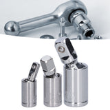 3pcs Universal Joint Socket Adapter 1/2 3/8 1/4 Chrome Vanadium Steel Conversion Tool for Ratchet Wrench