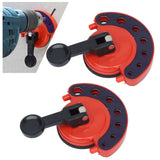2Pcs Hole Saw Guide Adjustable Multifunctional Easy Operation Premium ABS Rubber Tile Glass Hole Saw Bit Guide