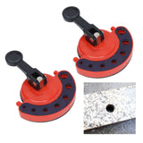 2Pcs Hole Saw Guide Adjustable Multifunctional Easy Operation Premium ABS Rubber Tile Glass Hole Saw Bit Guide