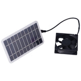 2.5W Solar Panel Fan Solar Pet Exhaust Air Flowing Fan for Outdoor Breeding Planting