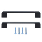 2pcs Cabinet Pulls Black Zinc Alloy Kitchen Drawer Handles with Screws for Drawer Wardrobe Cupboard Door