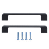 2pcs Cabinet Pulls Black Zinc Alloy Kitchen Drawer Handles with Screws for Drawer Wardrobe Cupboard Door