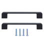 2pcs Cabinet Pulls Black Zinc Alloy Kitchen Drawer Handles with Screws for Drawer Wardrobe Cupboard Door