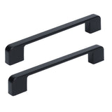 2pcs Cabinet Pulls Black Zinc Alloy Kitchen Drawer Handles with Screws for Drawer Wardrobe Cupboard Door - Front View