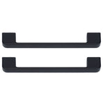 2pcs Cabinet Pulls Black Zinc Alloy Kitchen Drawer Handles with Screws for Drawer Wardrobe Cupboard Door