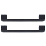 2pcs Cabinet Pulls Black Zinc Alloy Kitchen Drawer Handles with Screws for Drawer Wardrobe Cupboard Door - Top-Down View