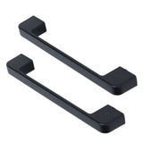 2pcs Cabinet Pulls Black Zinc Alloy Kitchen Drawer Handles with Screws for Drawer Wardrobe Cupboard Door