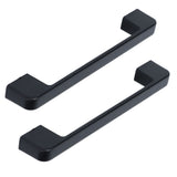 2pcs Cabinet Pulls Black Zinc Alloy Kitchen Drawer Handles with Screws for Drawer Wardrobe Cupboard Door - Low Angle