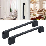 2pcs Cabinet Pulls Black Zinc Alloy Kitchen Drawer Handles with Screws for Drawer Wardrobe Cupboard Door