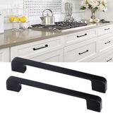 2pcs Cabinet Pulls Black Zinc Alloy Kitchen Drawer Handles with Screws for Drawer Wardrobe Cupboard Door