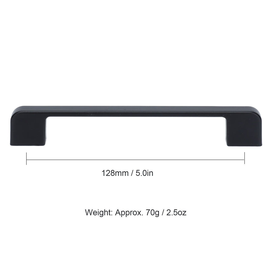 2pcs Cabinet Pulls Black Zinc Alloy Kitchen Drawer Handles with Screws for Drawer Wardrobe Cupboard Door