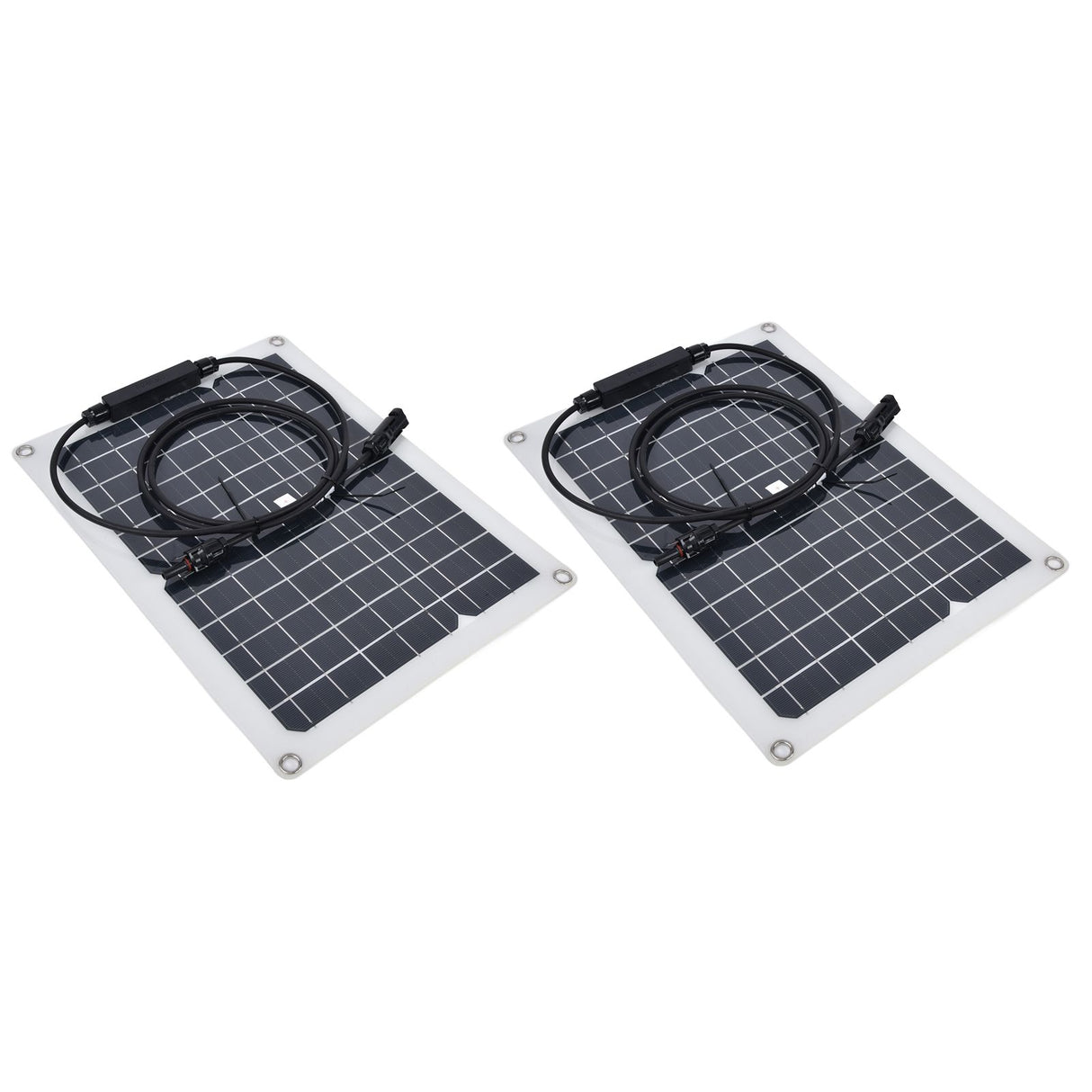 2 Pcs Solar Panels Kit 15W Portable Monocrystalline Solar Panel Charger for Outdoor Boat Caravan RV Charging