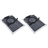 2 Pcs Solar Panels Kit 15W Portable Monocrystalline Solar Panel Charger for Outdoor Boat Caravan RV Charging