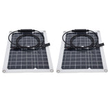 2 Pcs Solar Panels Kit 15W Portable Monocrystalline Solar Panel Charger for Outdoor Boat Caravan RV Charging
