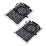 2 Pcs Solar Panels Kit 15W Portable Monocrystalline Solar Panel Charger for Outdoor Boat Caravan RV Charging