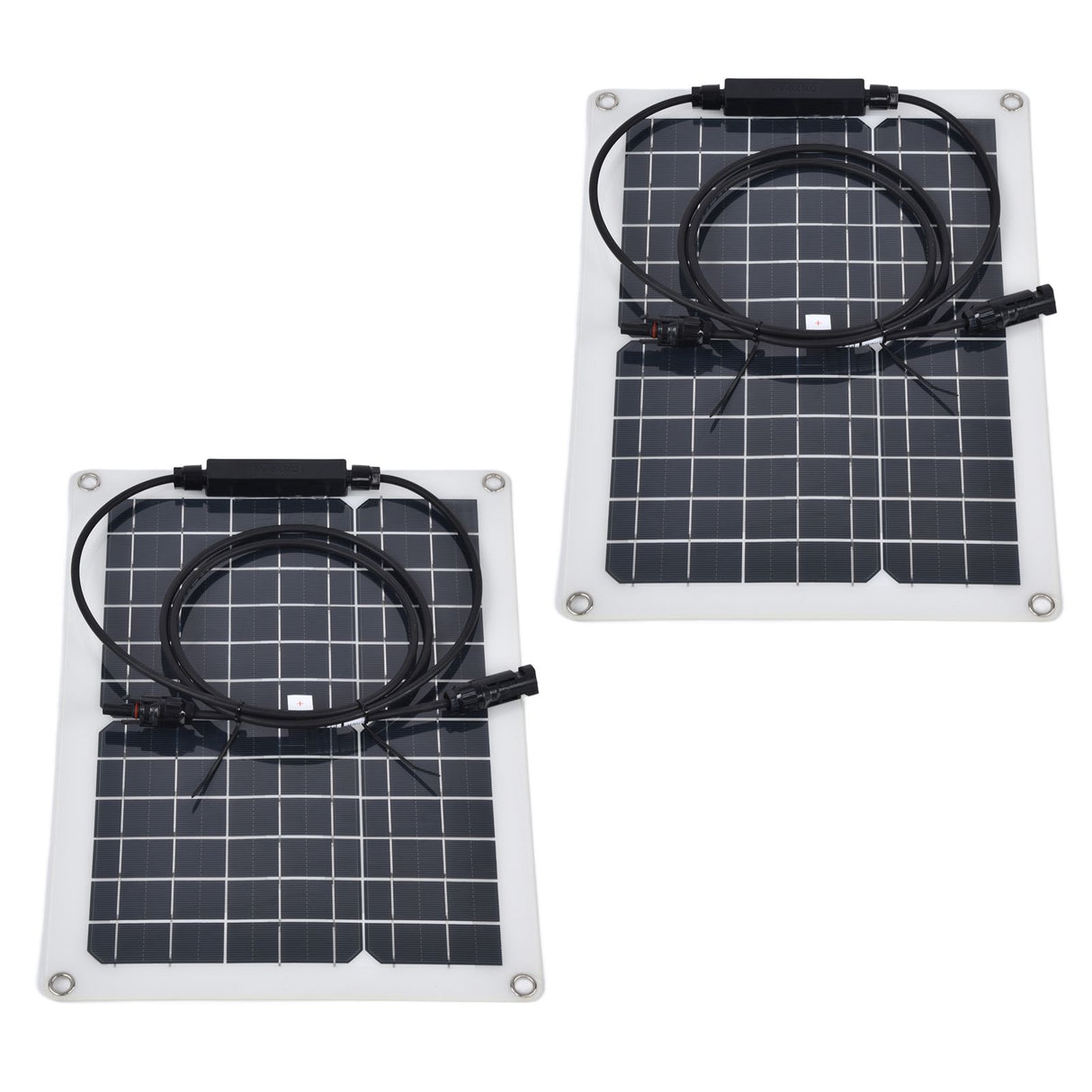 2 Pcs Solar Panels Kit 15W Portable Monocrystalline Solar Panel Charger for Outdoor Boat Caravan RV Charging