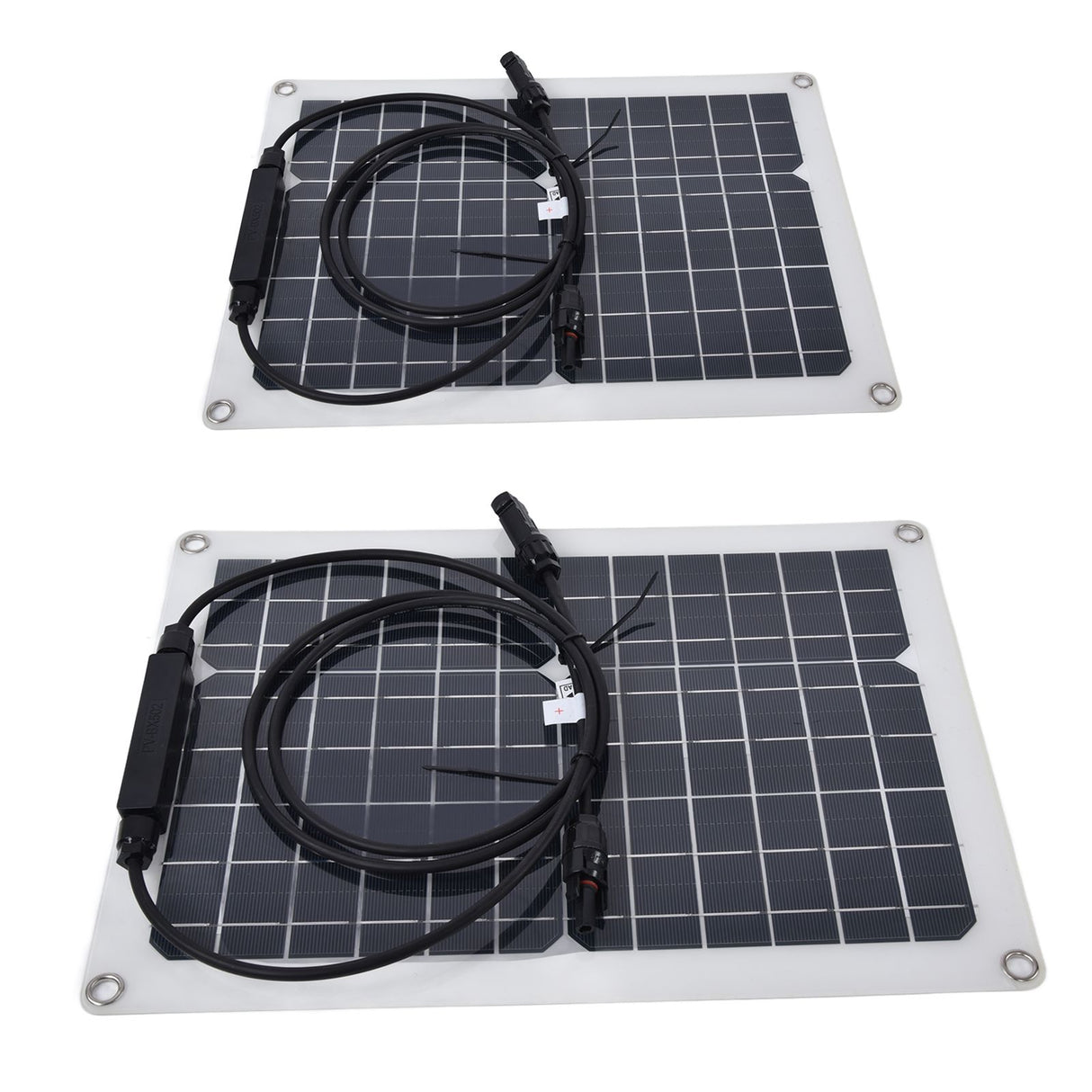 2 Pcs Solar Panels Kit 15W Portable Monocrystalline Solar Panel Charger for Outdoor Boat Caravan RV Charging