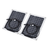2 Pcs Solar Panels Kit 15W Portable Monocrystalline Solar Panel Charger for Outdoor Boat Caravan RV Charging