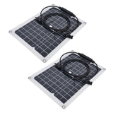 2 Pcs Solar Panels Kit 15W Portable Monocrystalline Solar Panel Charger for Outdoor Boat Caravan RV Charging - Extra Image