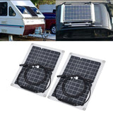 2 Pcs Solar Panels Kit 15W Portable Monocrystalline Solar Panel Charger for Outdoor Boat Caravan RV Charging