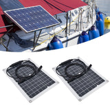 2 Pcs Solar Panels Kit 15W Portable Monocrystalline Solar Panel Charger for Outdoor Boat Caravan RV Charging - Extra Image