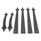 American Style Garage Handle Wrought Iron Garage Door Decoration Garage Door Hardware - Low Angle