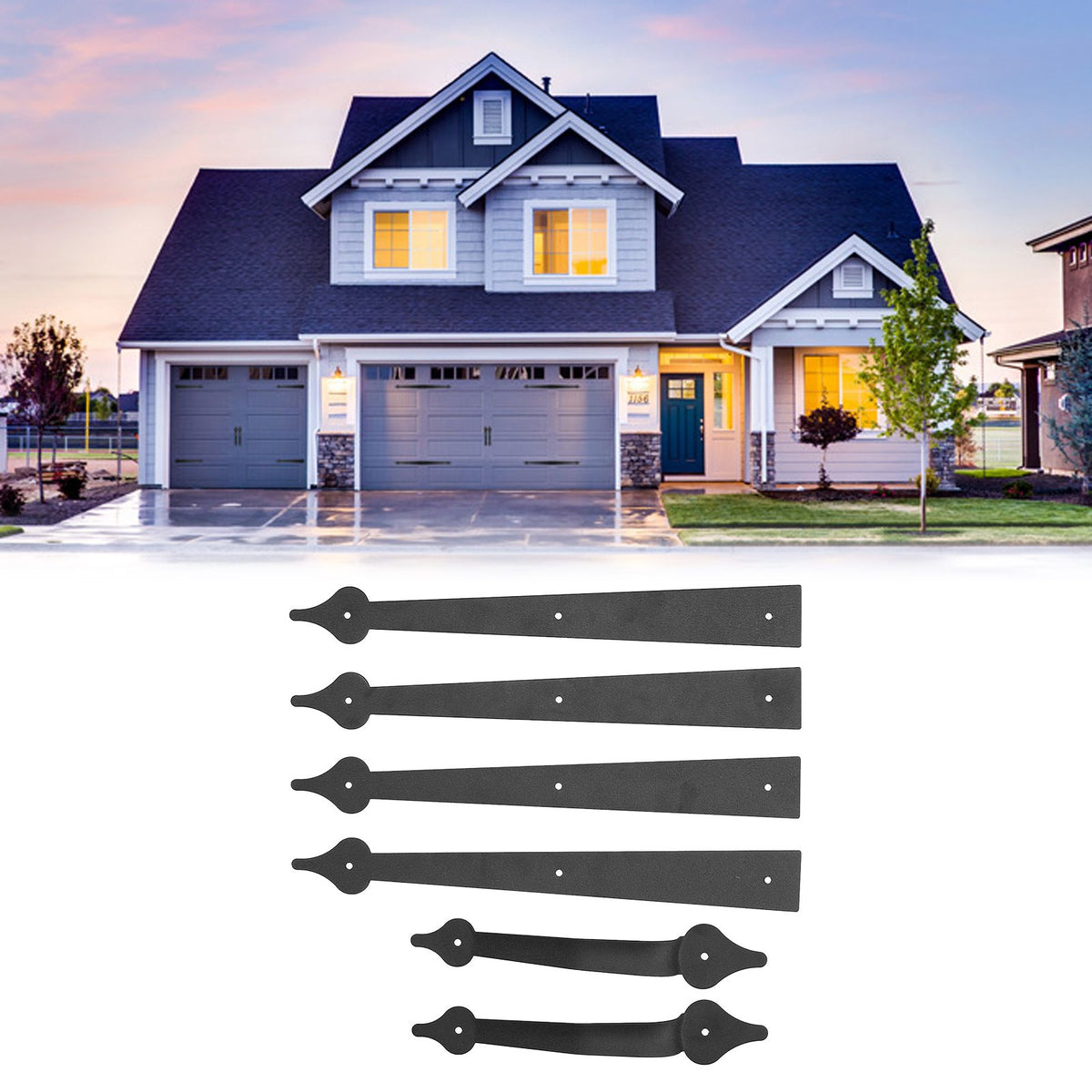 American Style Garage Handle Wrought Iron Garage Door Decoration Garage Door Hardware