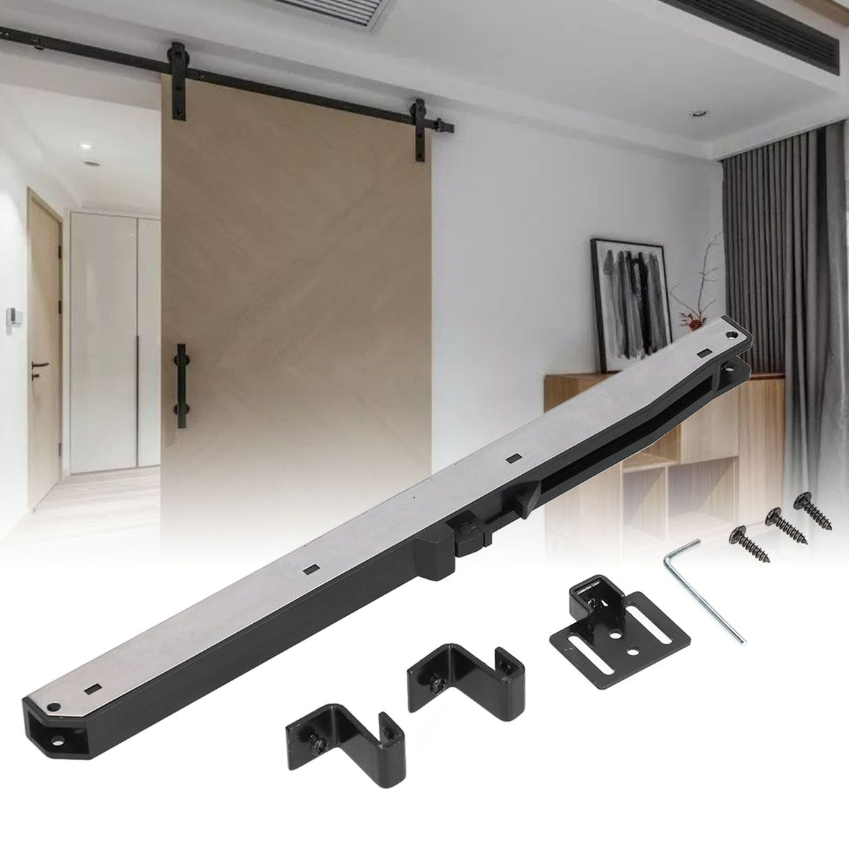 Soft Close Mechanism Door Damper Sliding Barn Door Damper Stainless Steel Cabinet Buffer Damper