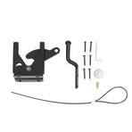 Iron Fence Lock Self Locking Gate Latch Hardware with Adjustable Cable for Garden Backyard Courtyard