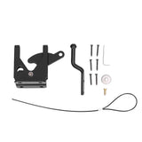 Iron Fence Lock Self Locking Gate Latch Hardware with Adjustable Cable for Garden Backyard Courtyard