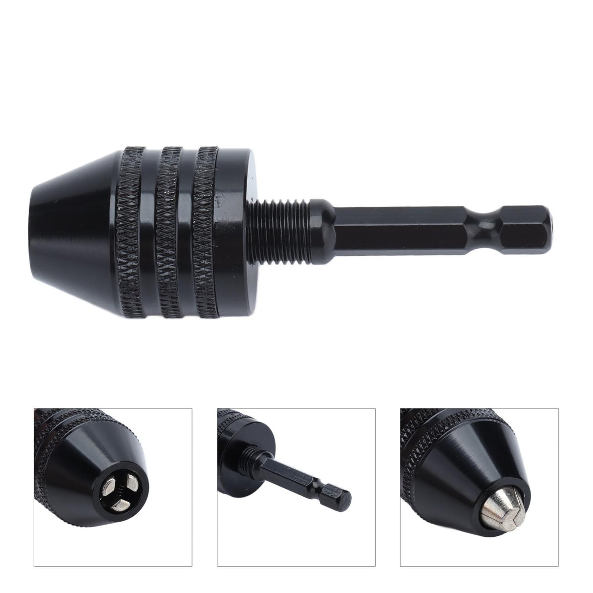 0.6‑8mm Fast Change Hex Shank Drill Bit Chuck Aluminum Alloy Clamping Tool for Grinding Machine Screwdriver