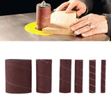 6Pcs Sandpaper Ring Sandpaper Roll Sanding Sleeves Wood Sanding Metal Rust Removing for Electric Grinder