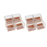 8pcs/set Silicone Chair Caps Table Foot Pads Anti Slip Transparent Square Leg Protection Cover