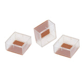 8pcs/set Silicone Chair Caps Table Foot Pads Anti Slip Transparent Square Leg Protection Cover