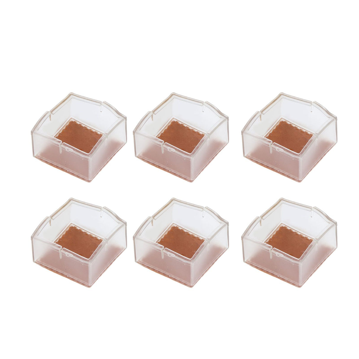 8pcs/set Silicone Chair Caps Table Foot Pads Anti Slip Transparent Square Leg Protection Cover