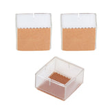 8pcs/set Silicone Chair Caps Table Foot Pads Anti Slip Transparent Square Leg Protection Cover - Extra Image
