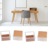 8pcs/set Silicone Chair Caps Table Foot Pads Anti Slip Transparent Square Leg Protection Cover