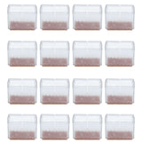 16pcs Square Silicone Chair Leg Protectors Elastic Good Mute Effect Furniture Leg Cover for Hardwood Floors