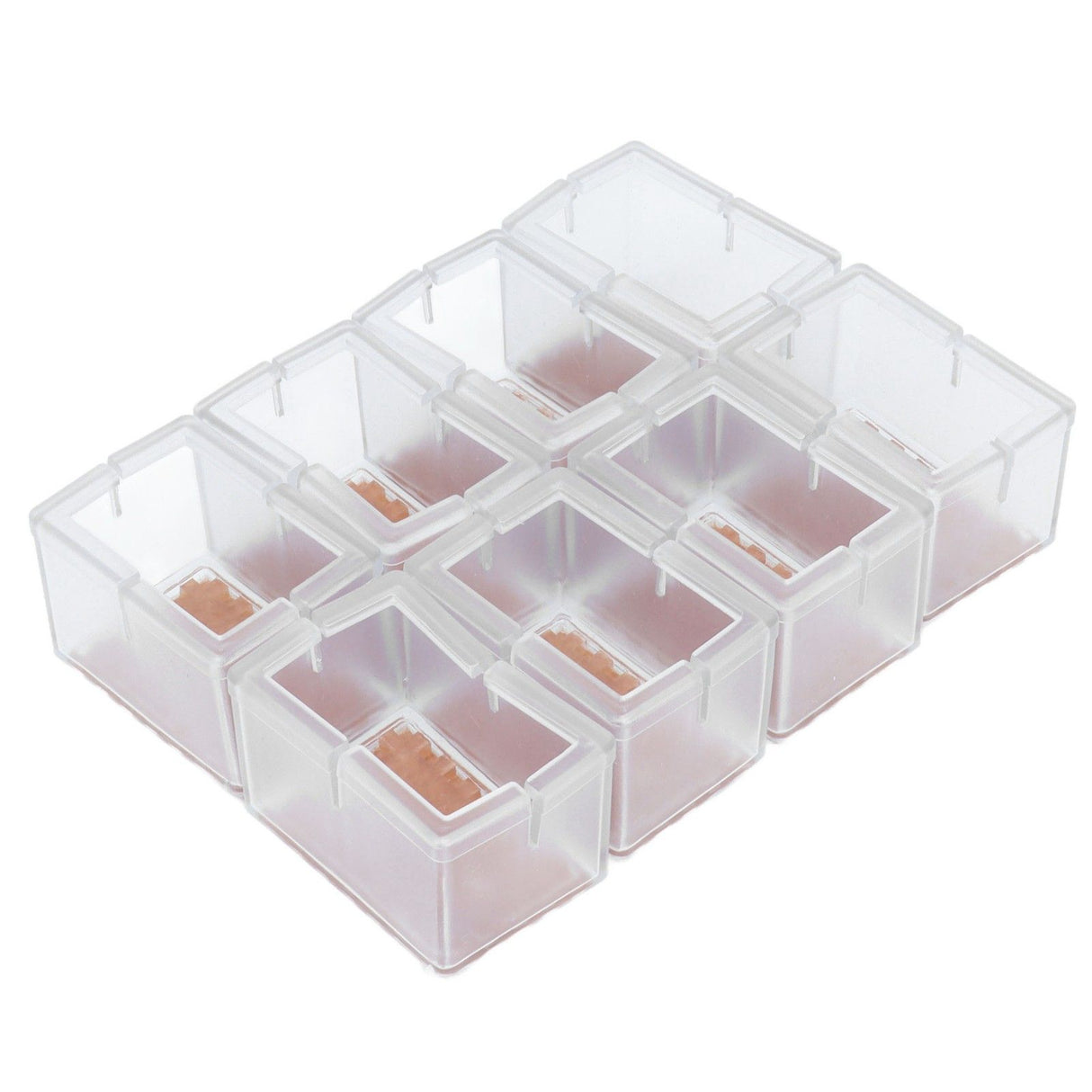 16pcs Square Silicone Chair Leg Protectors Elastic Good Mute Effect Furniture Leg Cover for Hardwood Floors