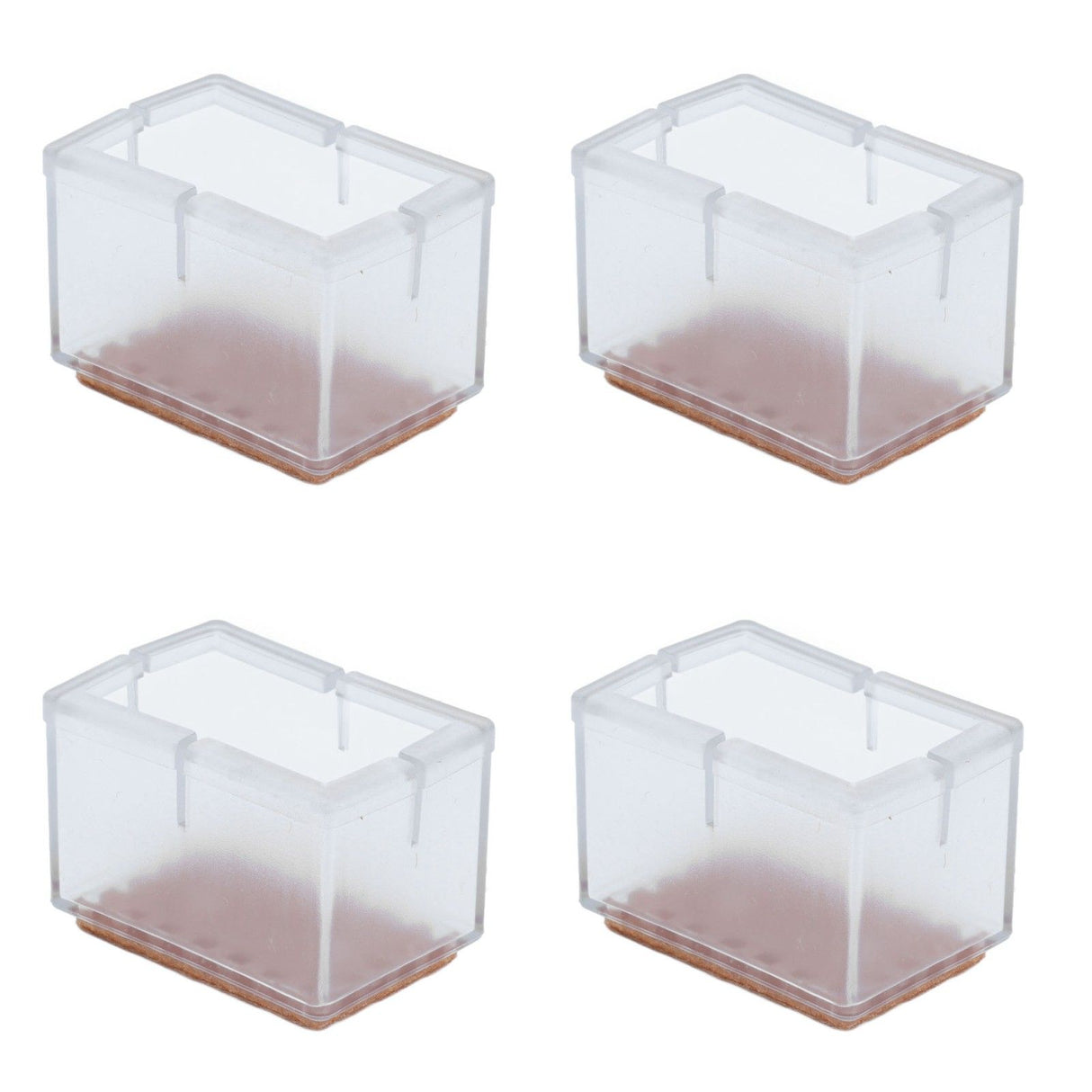 16pcs Square Silicone Chair Leg Protectors Elastic Good Mute Effect Furniture Leg Cover for Hardwood Floors