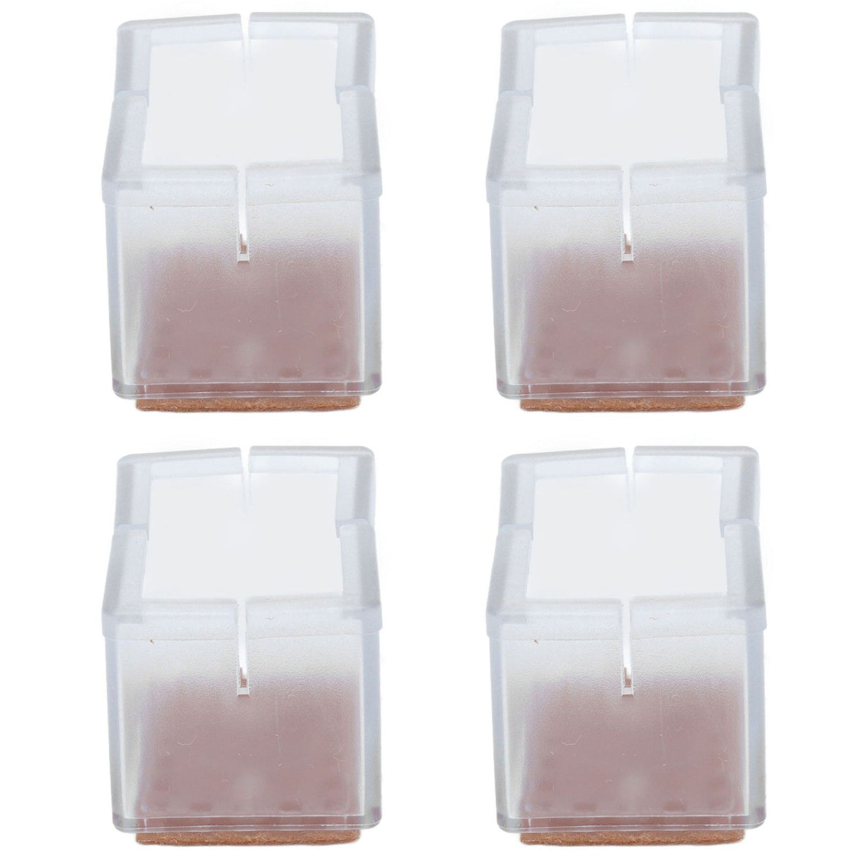 16pcs Square Silicone Chair Leg Protectors Elastic Good Mute Effect Furniture Leg Cover for Hardwood Floors
