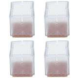 16pcs Square Silicone Chair Leg Protectors Elastic Good Mute Effect Furniture Leg Cover for Hardwood Floors