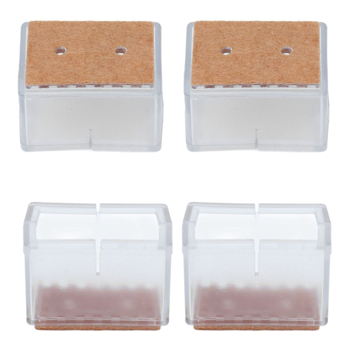 16pcs Square Silicone Chair Leg Protectors Elastic Good Mute Effect Furniture Leg Cover for Hardwood Floors