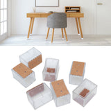 16pcs Square Silicone Chair Leg Protectors Elastic Good Mute Effect Furniture Leg Cover for Hardwood Floors