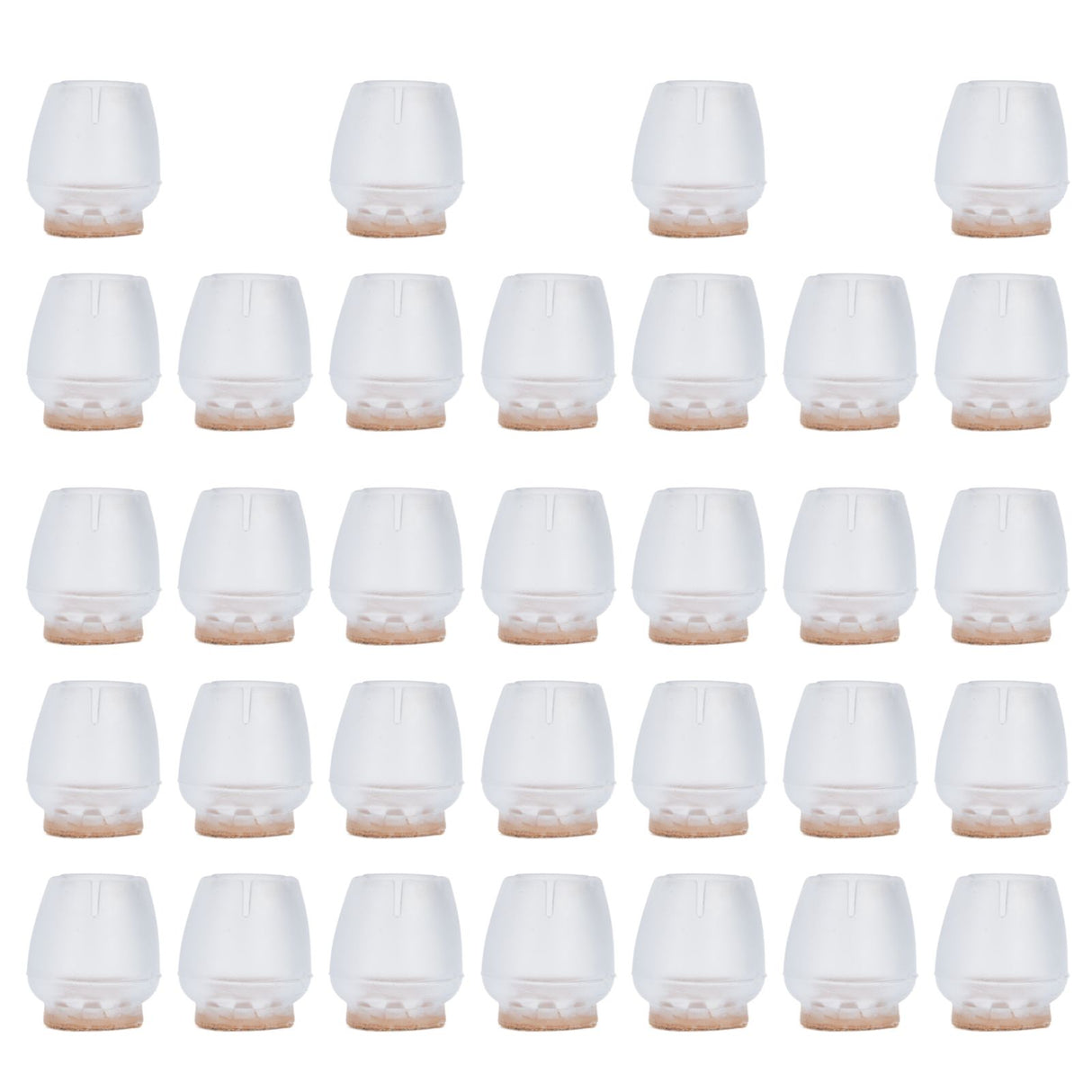 32Pcs Non Slip Furniture Leg Cover Mute Silicone Tables Chairs Leg Caps Floor Protector Transparent
