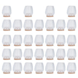32Pcs Non Slip Furniture Leg Cover Mute Silicone Tables Chairs Leg Caps Floor Protector Transparent