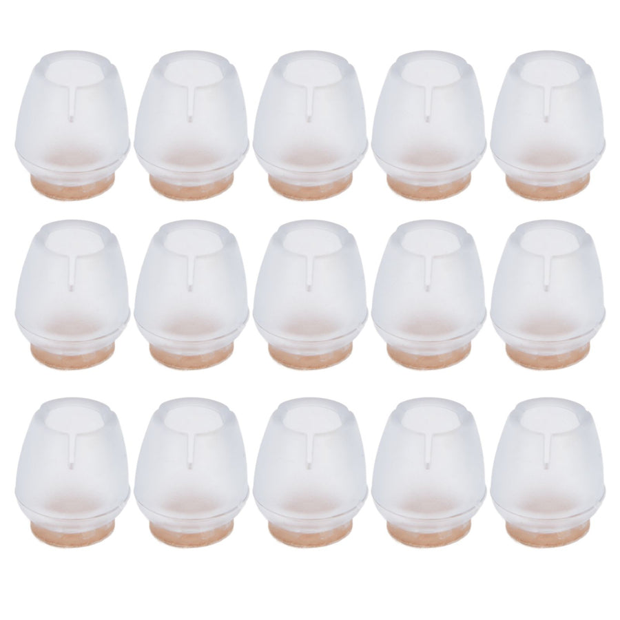32Pcs Non Slip Furniture Leg Cover Mute Silicone Tables Chairs Leg Caps Floor Protector Transparent