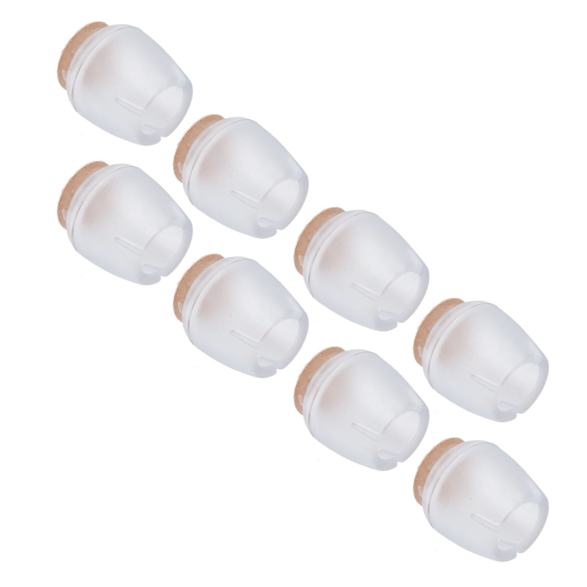 32Pcs Non Slip Furniture Leg Cover Mute Silicone Tables Chairs Leg Caps Floor Protector Transparent